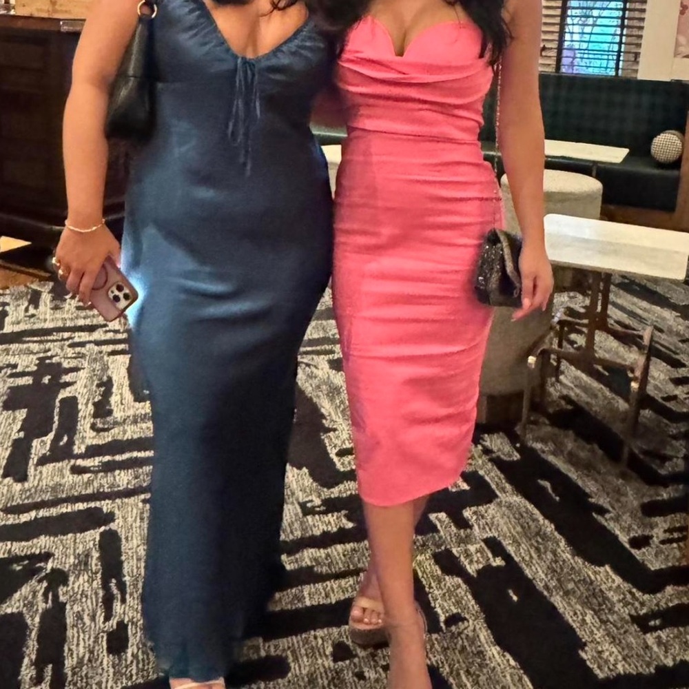 REVOLVE Pink and Blue Midi Dresses